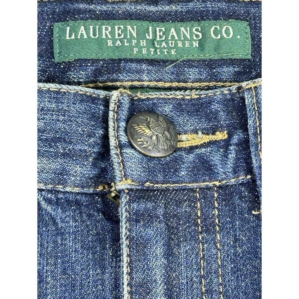Lauren Jeans Co. Ralph Lauren Women Denim Pkt Embroidery Blue Bootcut 6P - Picture 3 of 9